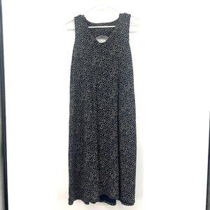 J.Jill Wearever Collection Navy Beige Polka Dot Dress Women's XS Petite